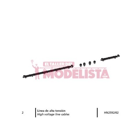 Cables de línea de alta tensión para 269 de RENFE.