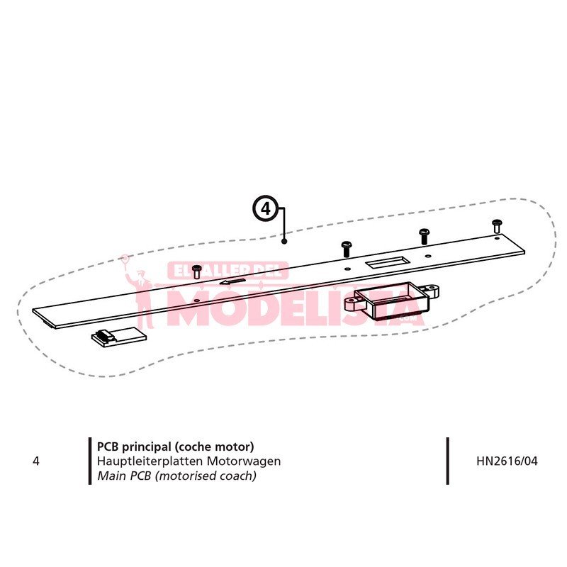 PCB principal (coche motor).