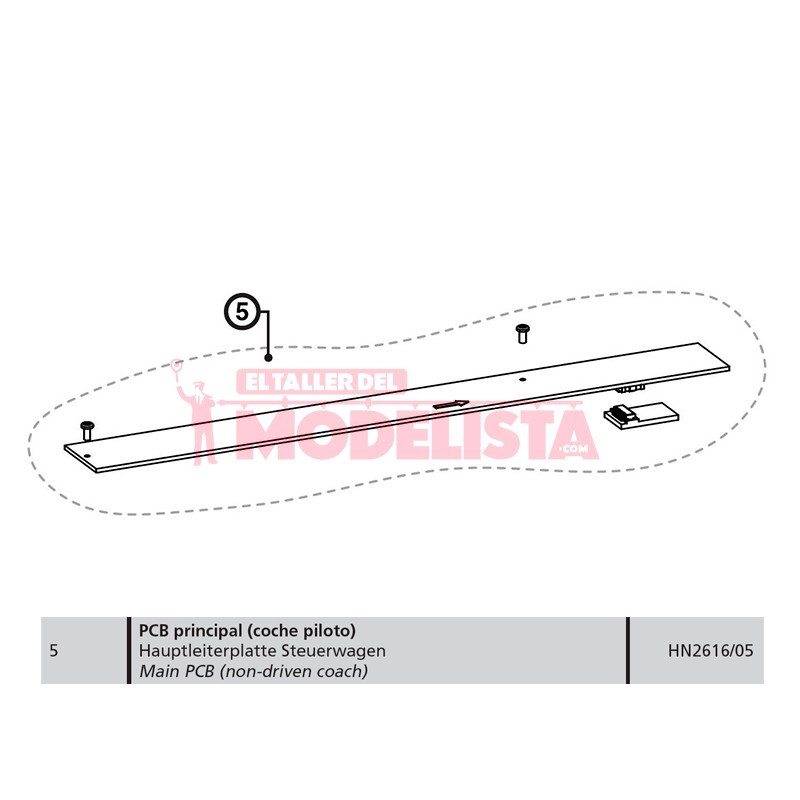 PCB principal (coche piloto).