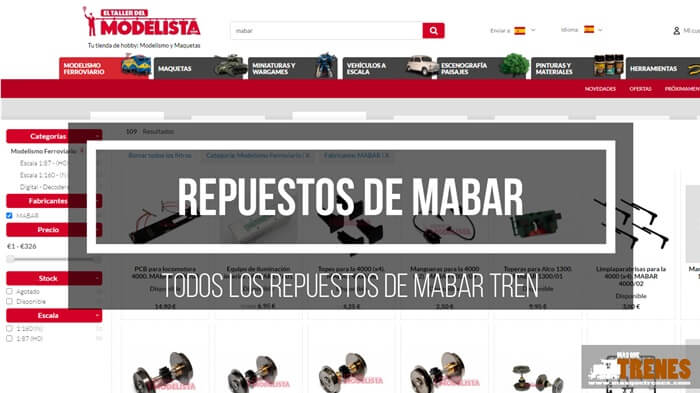 Repuestos de Mabar Tren